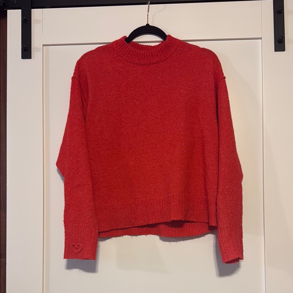 American Eagle Outfitters Red Crew Neck Sweater